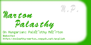 marton palasthy business card